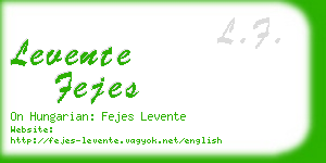 levente fejes business card